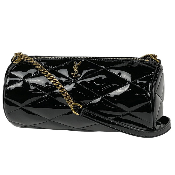 Saint Laurent handbag cylindrical Patent quilted black - Picture 1 of 8